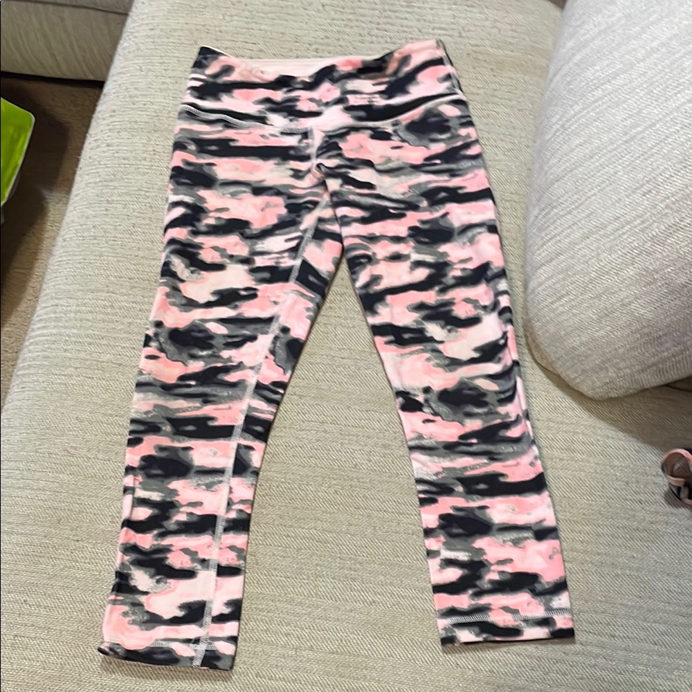 Lululemon Athletica Pink and Black Camouflage Leggings